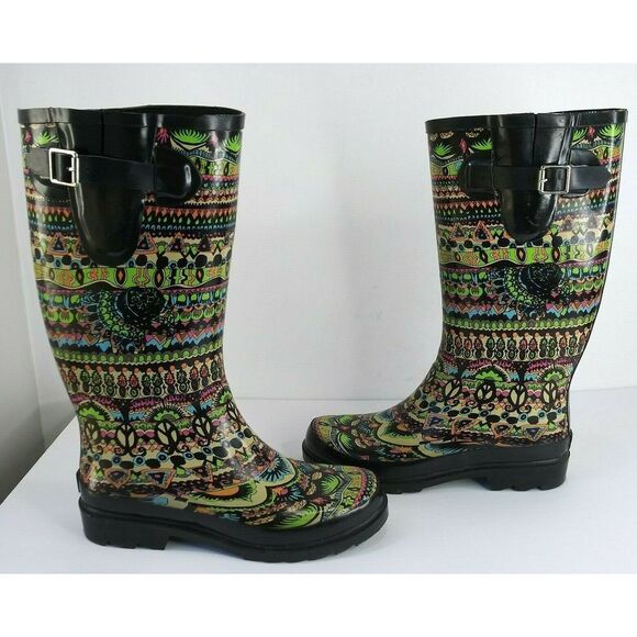 The Sak Sakroots Rhythm Peace Rubber Rain Boots - Picture 5 of 7